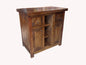 Rustic Reclaimed Wood Bathroom Vanity With Middle Shelves